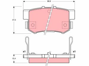 Placute frana HONDA CIVIC IX (FK) 1.8 i-VTEC (FK2) benzina 141 cai TRW GDB3191
