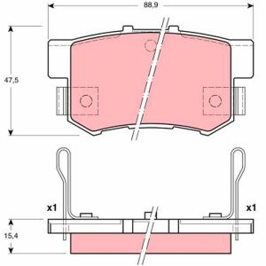 Placute frana HONDA CIVIC IX (FK) 1.8 i-VTEC (FK2) benzina 141 cai TRW GDB3191