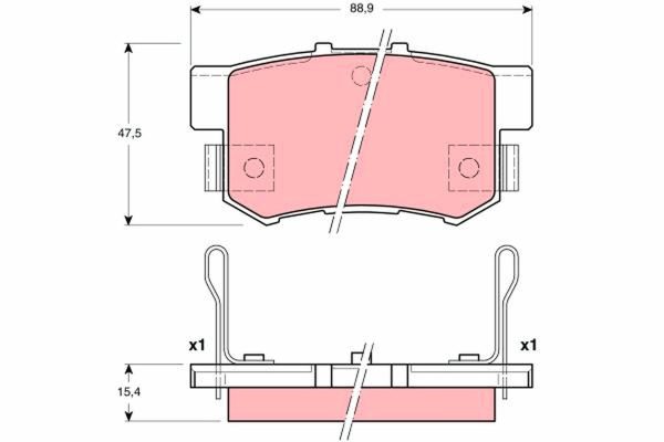 Placute frana HONDA CIVIC IX (FK) 1.8 i-VTEC (FK2) benzina 141 cai TRW GDB3191