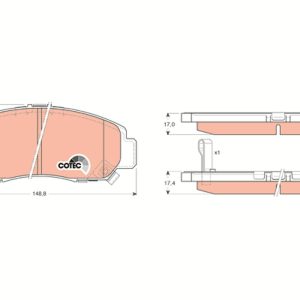 Placute frana HONDA CIVIC VIII limuzina (FD, FA) 1.8 (FD1, FD7, FA1) benzina 140 cai TRW GDB3268