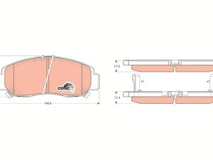 Placute frana HONDA CIVIC IX limuzina (FB) 1.8 (FB2) benzina 141 cai TRW GDB3268