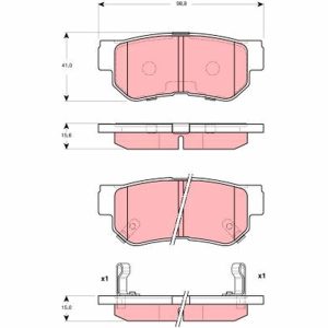 Placute frana HONDA CIVIC IX limuzina (FB) 1.8 (FB2) benzina 141 cai TRW GDB3298