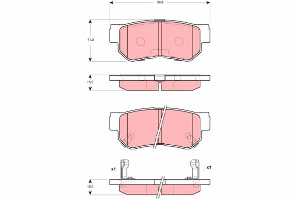 Placute frana HONDA CIVIC IX limuzina (FB) 1.8 (FB2) benzina 141 cai TRW GDB3298