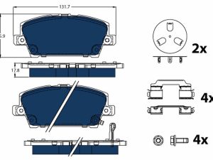 Placute frana HONDA CIVIC VIII limuzina (FD, FA) 1.3 IMA (FA3, FD3) benzina/elector 95 cai TRW GDB3407BTE