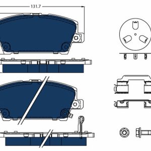 Placute frana HONDA CIVIC VIII limuzina (FD, FA) 1.3 IMA (FA3, FD3) benzina/elector 95 cai TRW GDB3407BTE