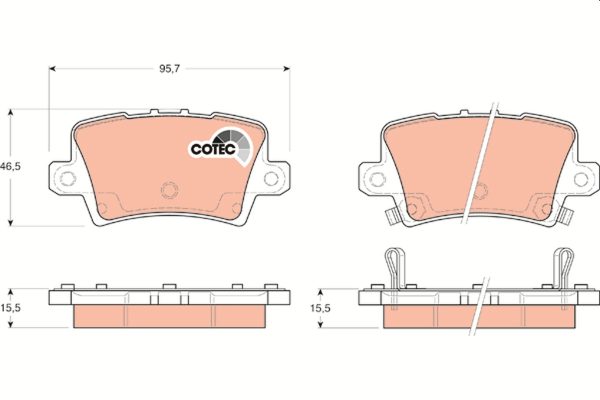 Placute frana HONDA CIVIC IX (FK) 1.4 i-VTEC (FK1) benzina 99 cai TRW GDB3408
