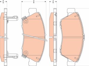 Placute frana HONDA CIVIC VIII limuzina (FD, FA) 1.3 IMA (FA3, FD3) benzina/elector 95 cai TRW GDB3478
