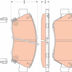 Placute frana HONDA CIVIC VIII limuzina (FD, FA) 1.3 IMA (FA3, FD3) benzina/elector 95 cai TRW GDB3478