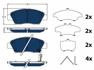 Placute frana HONDA CR-Z (ZF) 1.5 IMA (ZF1) benzina/elector 124 cai TRW GDB3493BTE