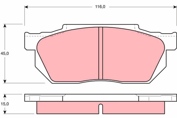 Placute frana HONDA CIVIC IV Hatchback (EC, ED, EE, EF) 1.3 (EC8) benzina 75 cai TRW GDB358