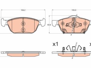 Placute frana HONDA CIVIC IX (FK) 1.4 i-VTEC (FK1) benzina 99 cai TRW GDB3600