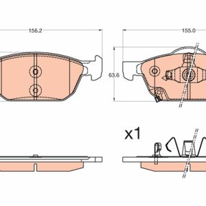 Placute frana HONDA CIVIC IX (FK) 1.4 i-VTEC (FK1) benzina 99 cai TRW GDB3600