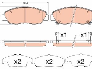 Placute frana HONDA CIVIC IX (FK) 1.8 i-VTEC (FK2) benzina 141 cai TRW GDB3609