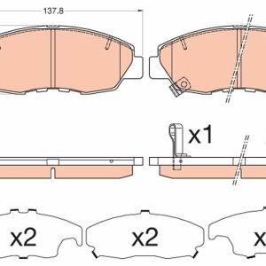 Placute frana HONDA CIVIC IX (FK) 1.8 i-VTEC (FK2) benzina 141 cai TRW GDB3609
