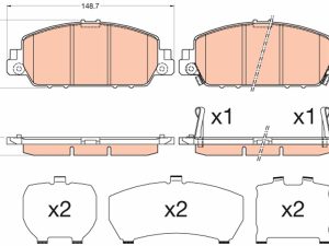 Placute frana HONDA HR-V (RU) 1.5 (RU1) benzina 130 cai TRW GDB3615