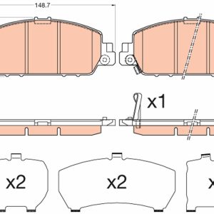 Placute frana HONDA HR-V (RU) 1.5 (RU1) benzina 130 cai TRW GDB3615