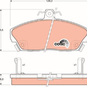 Placute frana HONDA CIVIC VI Aerodeck (MB, MC) 1.4 16V (MB8) benzina 75 cai TRW GDB496