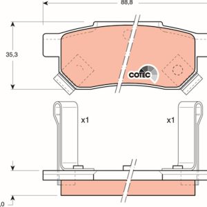 Placute frana HONDA CIVIC VI limuzina (EJ, EK, SO) 1.4 (EJ9) benzina 75 cai TRW GDB499