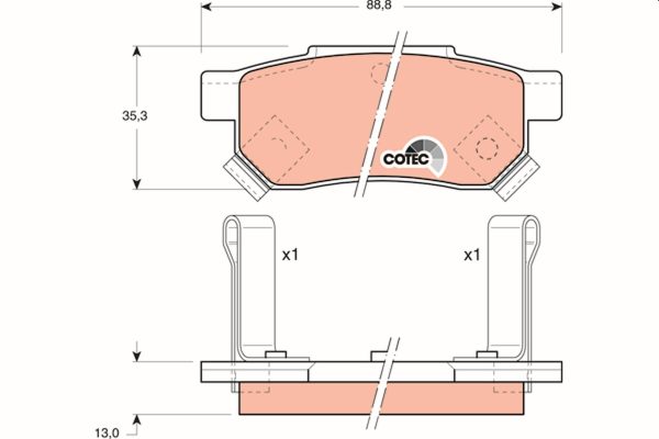 Placute frana HONDA CIVIC VI limuzina (EJ, EK, SO) 1.4 (EJ9) benzina 75 cai TRW GDB499