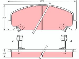 Placute frana HONDA CIVIC IV Shuttle (EE, EF) 1.4 i 16V (EE1) benzina 90 cai TRW GDB764