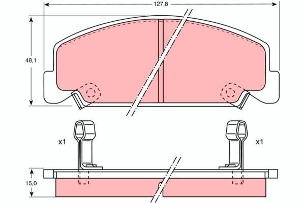 Placute frana HONDA CIVIC IV Shuttle (EE, EF) 1.4 i 16V (EE1) benzina 90 cai TRW GDB764