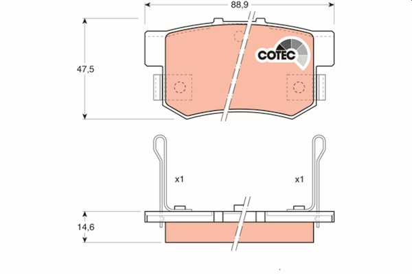 Placute frana HONDA CIVIC VI Hatchback (EJ, EK) 1.6 i (EK1) benzina 114 cai TRW GDB774