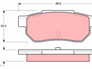 Placute frana HONDA CIVIC IV limuzina (ED, EF) 1.6 16V 4x4 benzina 107 cai TRW GDB775