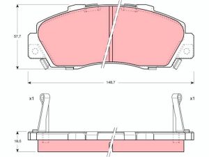 Placute frana HONDA CIVIC VI Fastback (MA, MB) 1.8 16V (MB6) benzina 169 cai TRW GDB995