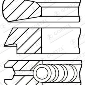 Set segmenti piston HONDA CIVIC VI Aerodeck (MB, MC) 2.0 i D (MC3) diesel 105 cai GOETZE ENGINE 08-119800-00