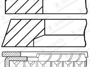 Set segmenti piston HONDA CIVIC VI cupe (EJ, EM1) 1.6 (EJ6) benzina 107 cai GOETZE ENGINE 08-433707-00