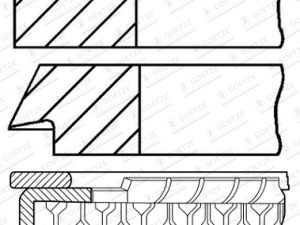 Set segmenti piston HONDA CIVIC IX limuzina (FB) 1.8 (FB2) benzina 140 cai GOETZE ENGINE 08-445705-00