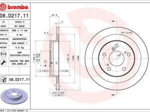 Disc frana HONDA CIVIC IX (FK) 2.0 i-VTEC Type R (FK2) benzina 310 cai BREMBO 08.D217.11