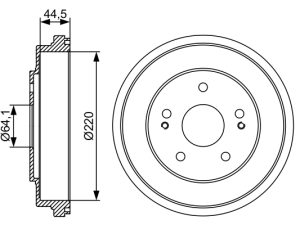 Tambur frana HONDA HR-V (GH_) 1.6 16V 4WD (GH2, GH4) benzina 124 cai BOSCH 0 986 477 147