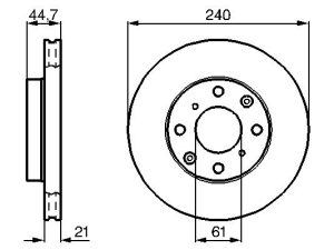 Disc frana HONDA CIVIC V limuzina (EG, EH) 1.5 (EG8) benzina 91 cai BOSCH 0 986 478 115