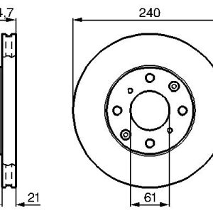 Disc frana HONDA CIVIC V Hatchback (EG) 1.5 i 16V (EG4) benzina 90 cai BOSCH 0 986 478 115