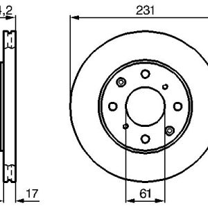 Disc frana HONDA CIVIC III limuzina (AM, AK, AU) 1.5 GT (AK) benzina 101 cai BOSCH 0 986 478 203