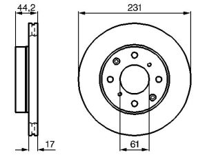 Disc frana HONDA CIVIC III Hatchback (AL, AJ, AG, AH) 1.5 GL (AH) benzina 86 cai BOSCH 0 986 478 203