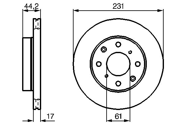 Disc frana HONDA CIVIC V limuzina (EG, EH) 1.3 (EG7) benzina 75 cai BOSCH 0 986 478 203
