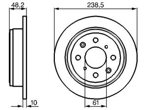 Disc frana HONDA CIVIC VI Fastback (MA, MB) 1.6 i Vtec (MB1) benzina 126 cai BOSCH 0 986 478 350