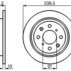 Disc frana HONDA CIVIC IV limuzina (ED, EF) 1.5 benzina 82 cai BOSCH 0 986 478 350