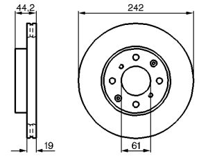 Disc frana HONDA CIVIC IV Hatchback (EC, ED, EE, EF) 1.5 i 16V (ED6) benzina 90 cai BOSCH 0 986 478 503