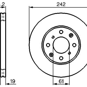 Disc frana HONDA CIVIC IV Hatchback (EC, ED, EE, EF) 1.5 i 16V (ED6) benzina 90 cai BOSCH 0 986 478 503