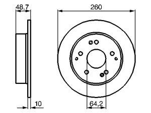 Disc frana HONDA CIVIC VII Hatchback (EU, EP, EV) 1.4 i (EP1, EU7) benzina 75 cai BOSCH 0 986 479 225