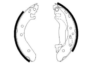 Set saboti frana HONDA CIVIC VI Fastback (MA, MB) 1.4 i (MA8, MB2) benzina 75 cai BOSCH 0 986 487 364