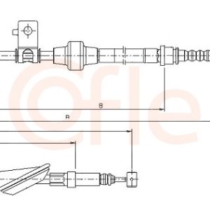 Cablu frana de parcare HONDA CIVIC VI Hatchback (EJ, EK) 1.4 i (EJ9) benzina 75 cai COFLE 10.5234