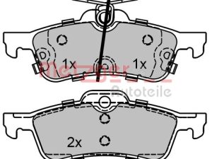 Placute frana HONDA CIVIC IX (FK) 1.4 i-VTEC (FK1) benzina 99 cai METZGER 1170815
