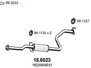Toba esapamet intermediara HONDA CIVIC VI limuzina (EJ, EK, SO) 1.4 i (EJ9) benzina 90 cai ASSO 15.6023
