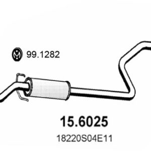 Toba esapamet intermediara HONDA CIVIC VI Hatchback (EJ, EK) 1.5 i (EK3) benzina 114 cai ASSO 15.6025