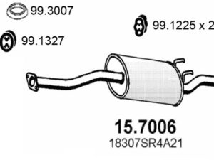 Toba esapament finala HONDA CIVIC V cupe (EJ) 1.5 i LSi (EJ2) benzina 101 cai ASSO 15.7006