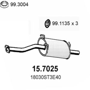 Toba esapament finala HONDA CIVIC VI Hatchback (EJ, EK) 1.4 i (EJ9) benzina 75 cai ASSO 15.7025
